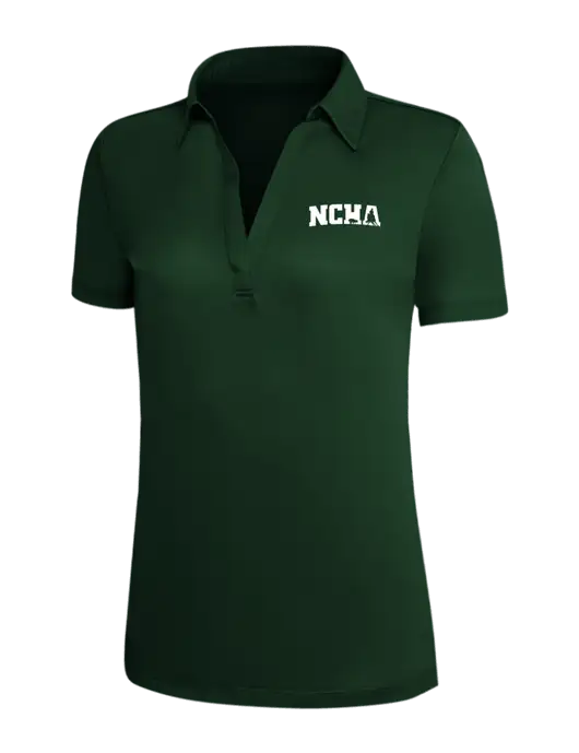 Dark Green Silk Touch Womens Performance Polo w/NCHA Logo