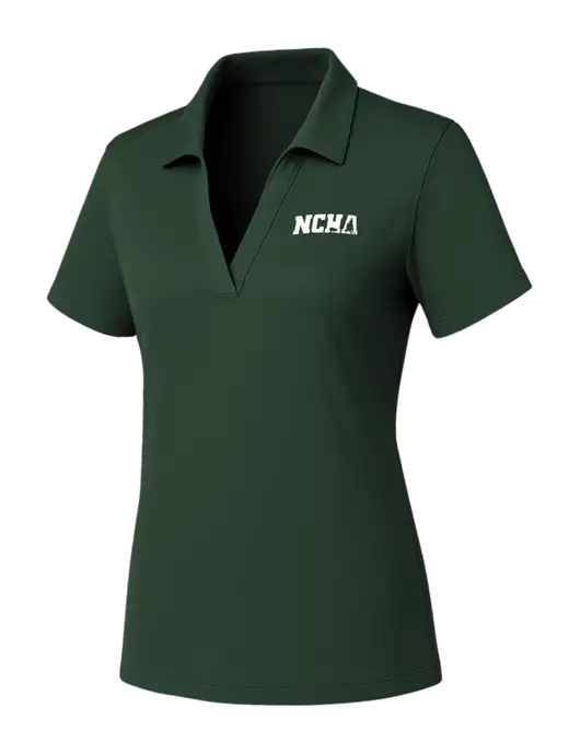 Womens Dark Green PosiCharge RacerMesh Polo w/NCHA Logo