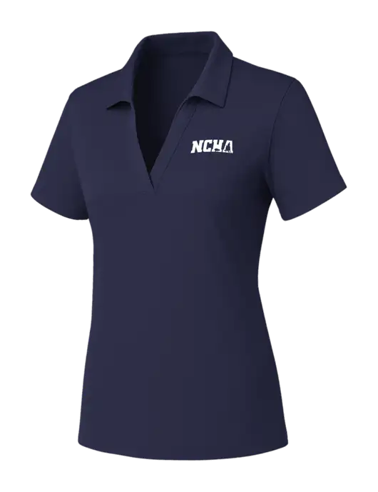 Womens Navy PosiCharge RacerMesh Polo w/NCHA Logo