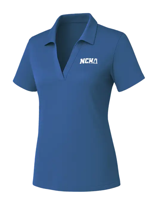 Womens Slate Blue PosiCharge RacerMesh Polo w/NCHA Logo