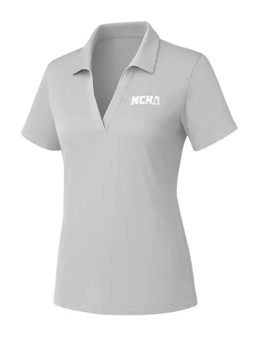 Womens Light Grey PosiCharge RacerMesh Polo w/NCHA Logo