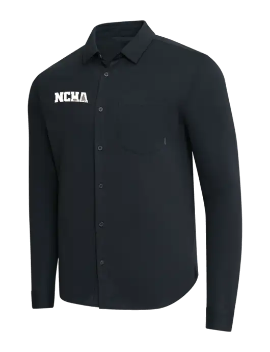 OGIO Black Extend Long Sleeve Button Up Shirt w/NCHA Logo