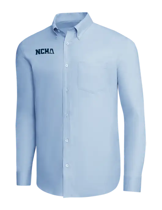 Brooks Brothers Light Blue Wrinkle-Free Stretch Pinpoint Shirt w/NCHA Logo