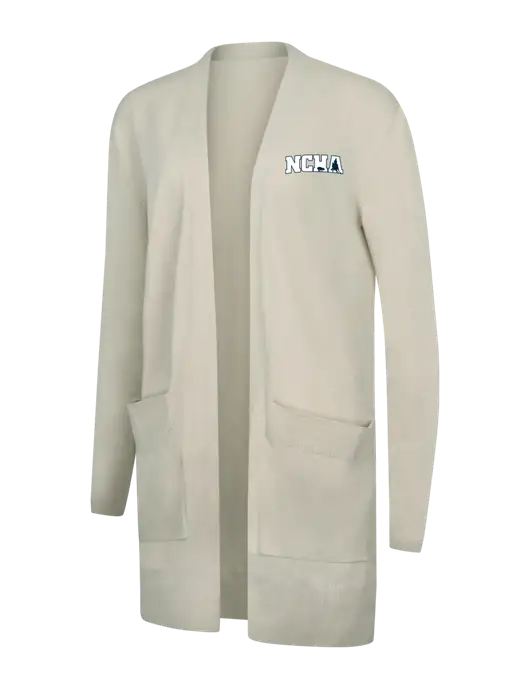 Mercer+Mettle Womens Ivory Open Front Cardigan Sweater w/NCHA Logo