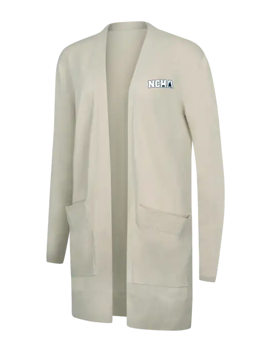 Mercer+Mettle Womens Ivory Open Front Cardigan Sweater w/NCHA Logo