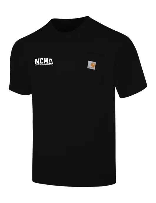 Carhartt Workwear Black Pocket Short Sleeve T-Shirt w/NCHA Logo