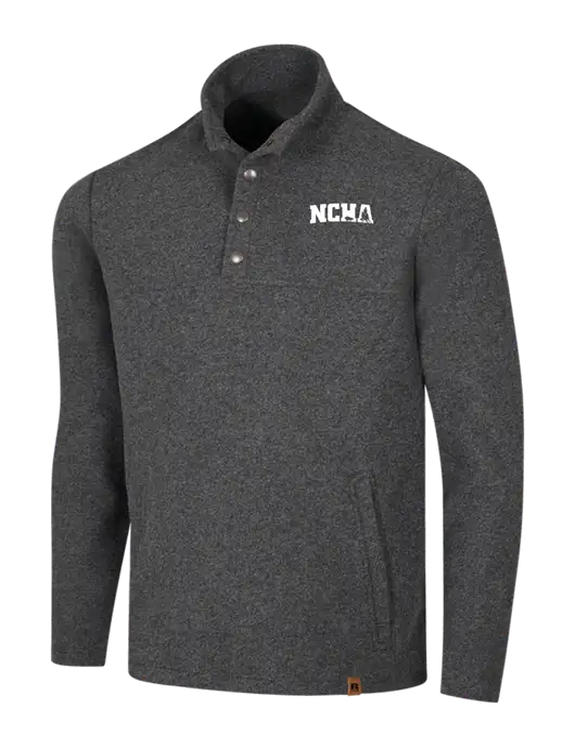 Russell Outdoors Dark Grey Heather Basin Snap Pullover w/NCHA Logo