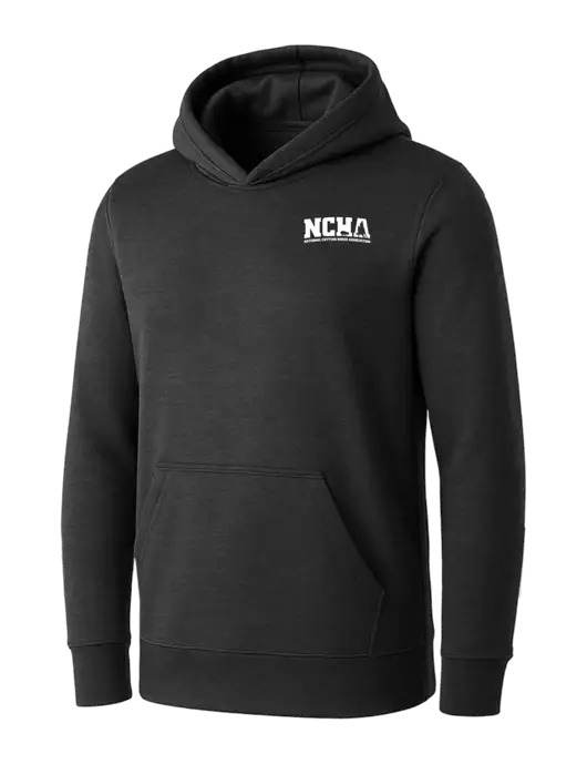 Womens Dark Grey Heather Core Fleece Pullover Hooded Sweatshirt w/NCHA Logo