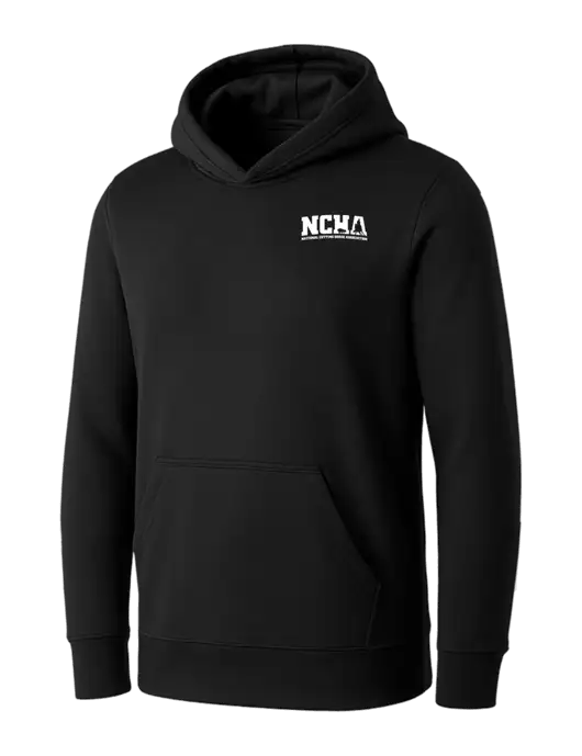 Womens Black Core Fleece Pullover Hooded Sweatshirt w/NCHA Logo