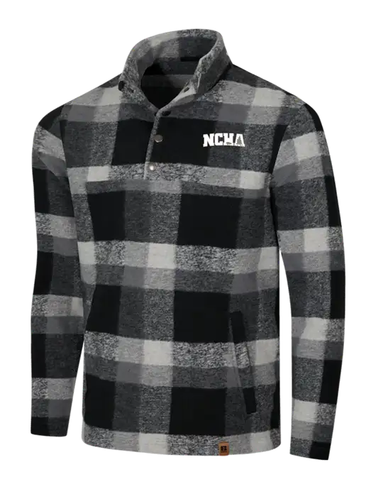 Russell Outdoors Black/White Plaid Basin Snap Pullover w/NCHA Logo