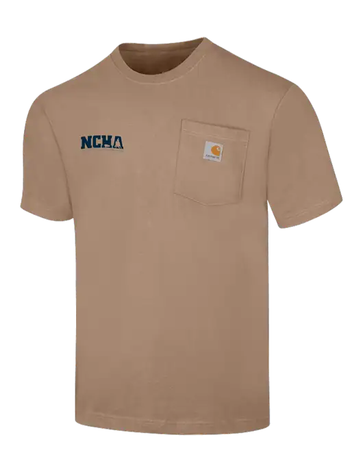 Carhartt Workwear Dark Tan Pocket Short Sleeve T-Shirt w/NCHA Logo