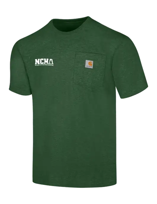 Carhartt Workwear Dark Green Heather Pocket Short Sleeve T-Shirt w/NCHA Logo