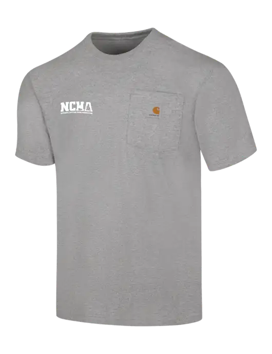 Carhartt Workwear Light Grey Heather Pocket Short Sleeve T-Shirt w/NCHA Logo
