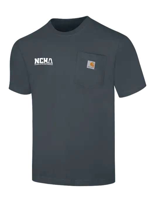 Carhartt Workwear Dark Slate Blue Pocket Short Sleeve T-Shirt w/NCHA Logo