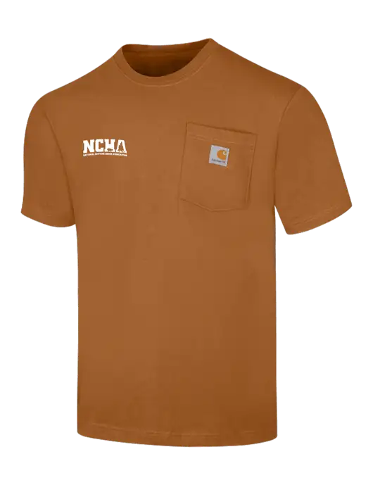 Carhartt Workwear Light Brown Pocket Short Sleeve T-Shirt w/NCHA Logo