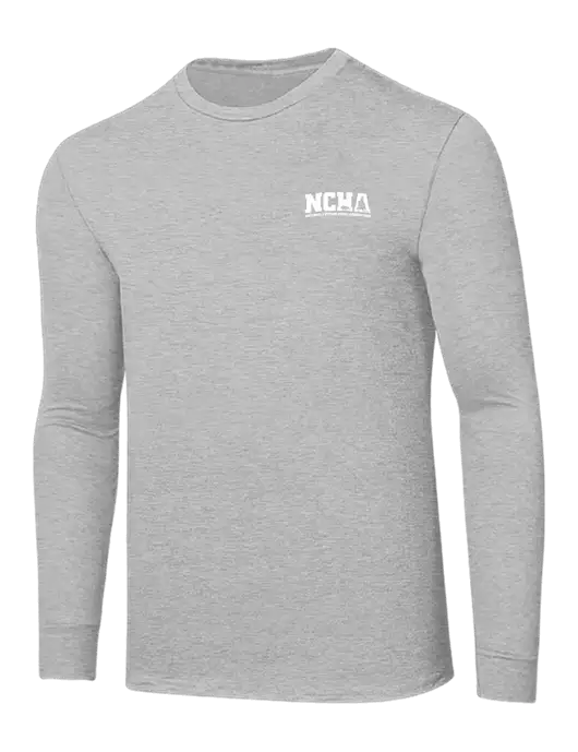 Core Blend Light Grey Heather Long Sleeve Tee w/NCHA Logo