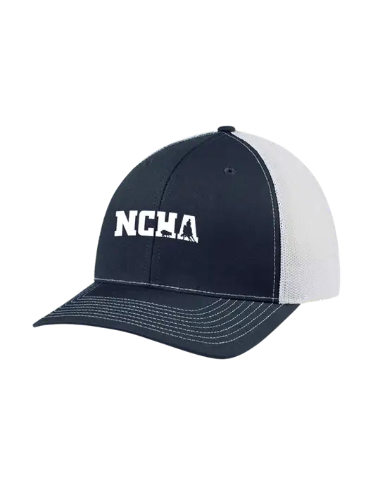 Richardson Adjustable Snapback Original 112 Trucker Cap Navy w/White Mesh w/NCHA Logo