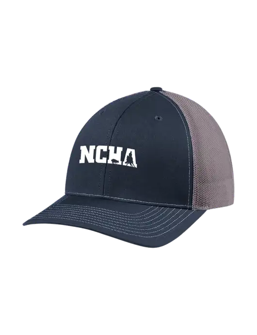 Richardson Adjustable Snapback Original 112 Trucker Cap Navy w/Charcoal Mesh w/NCHA Logo