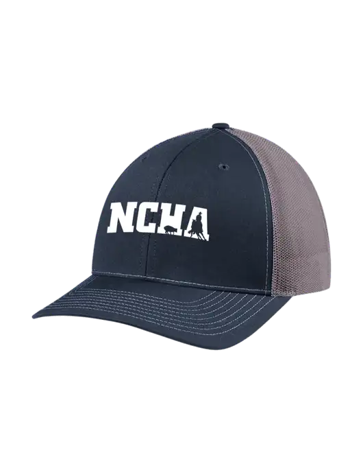Richardson Adjustable Snapback Original 112 Trucker Cap Navy w/Charcoal Mesh w/NCHA Logo