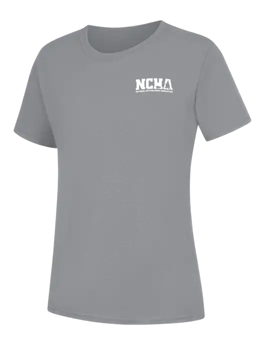 Womens Light Grey Heather Core Blend Tee w/NCHA Logo