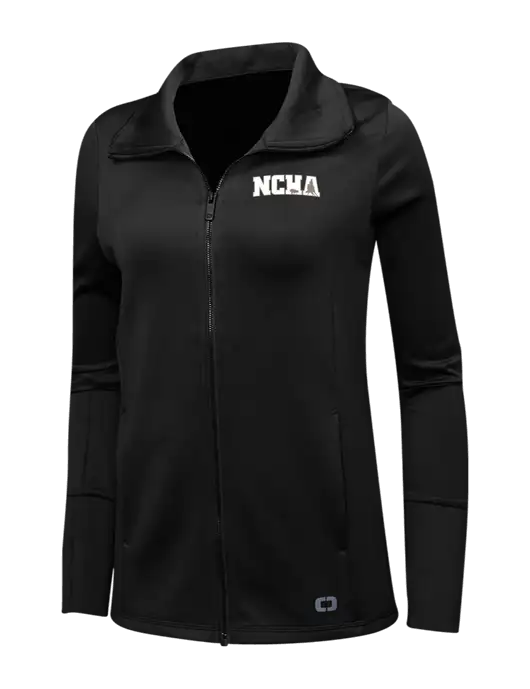 OGIO Black Womens Endurance Modern Performance Full-Zip w/NCHA Logo