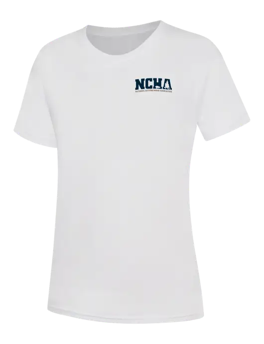 Womens White Core Blend Tee w/NCHA Logo