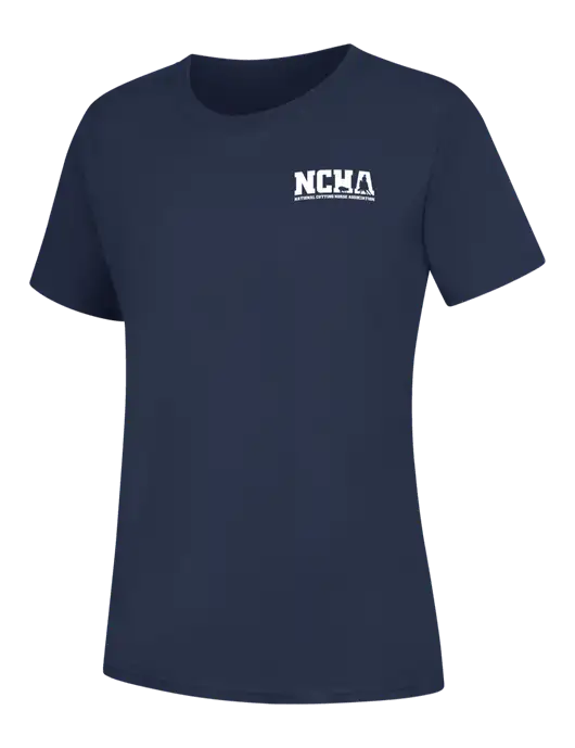 Womens Navy Core Blend Tee w/NCHA Logo