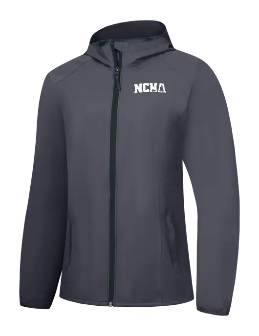 Womens Dark Grey Essential Rain Jacket w/NCHA Logo