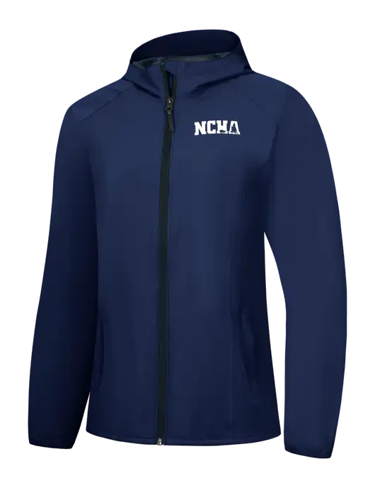 Womens Navy Essential Rain Jacket w/NCHA Logo