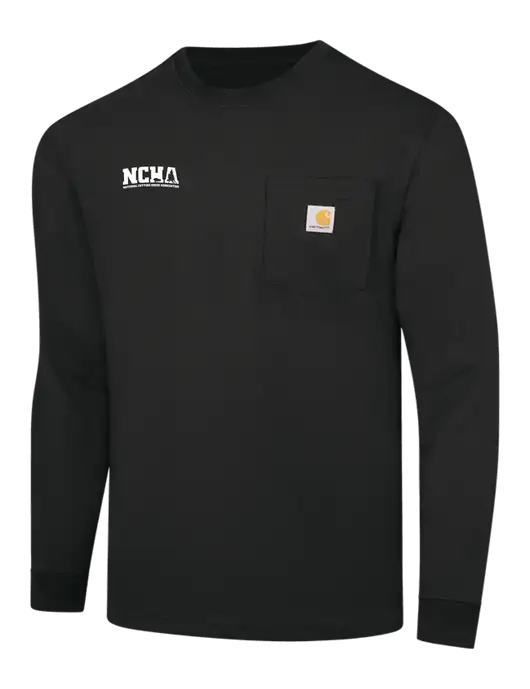 Carhartt Black Workwear Pocket Long Sleeve T-Shirt w/NCHA Logo