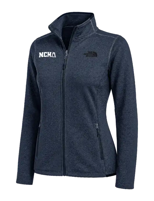The North Face Womens Navy Heather Skyline Full-Zip Fleece Jacket w/NCHA Logo