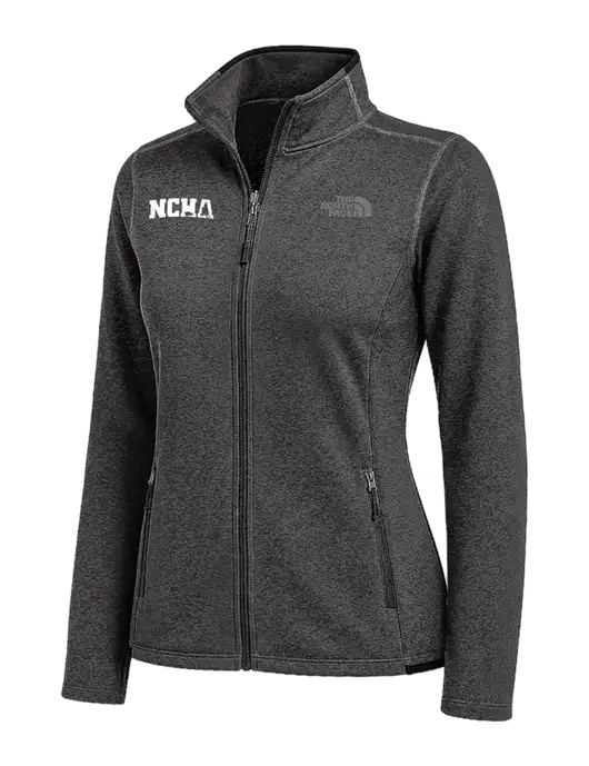 The North Face Womens Dark Grey Heather Skyline Full-Zip Fleece Jacket w/NCHA Logo