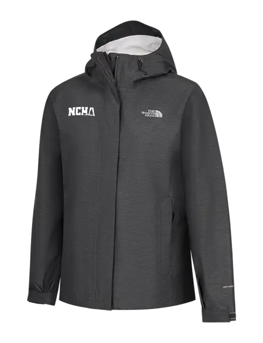The North Face Womens Dark Grey Heather DryVent Rain Jacket w/NCHA Logo