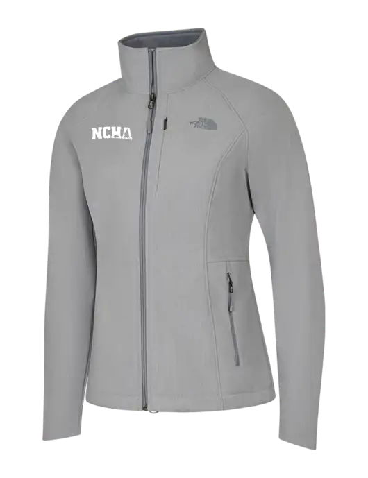 North Face Womens Light Grey Heather Apex Barrier Soft Shell Jacket  w/NCHA Logo