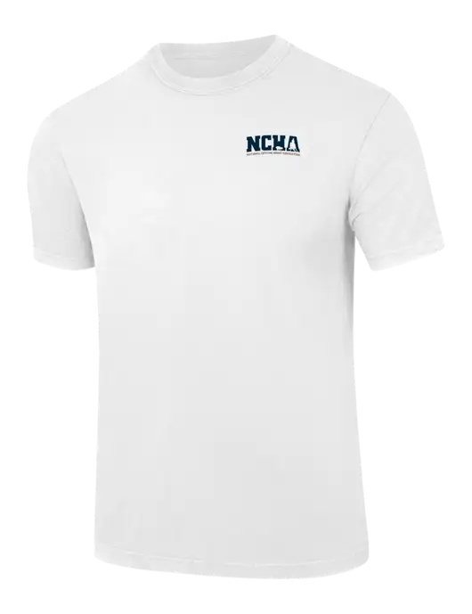 Comfort Colors 6.1 oz White Heavyweight Ring Spun T-Shirt w/NCHA Logo