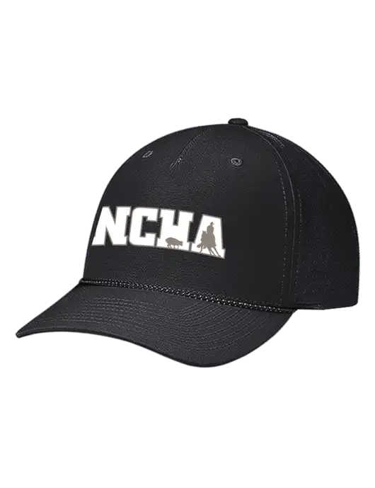 Richardson Laser Perf Performance Black/Black-Grey Rope Cap w/NCHA Logo