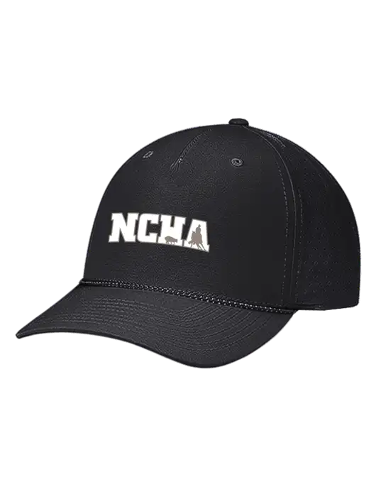 Richardson Laser Perf Performance Black/Black-Grey Rope Cap w/NCHA Logo