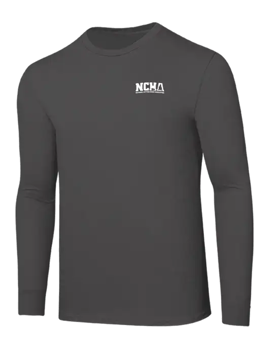 Seriously Soft Dark Grey Long Sleeve T-Shirt w/NCHA Logo