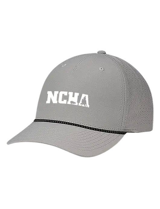 Richardson Laser Perf Performance Light Grey/Black-Grey Rope Cap w/NCHA Logo