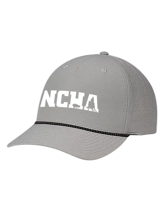Richardson Laser Perf Performance Light Grey/Black-Grey Rope Cap w/NCHA Logo