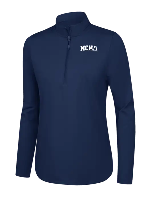  Womens Dark Navy C-FREE Double Knit 1/4-Zip w/NCHA Logo