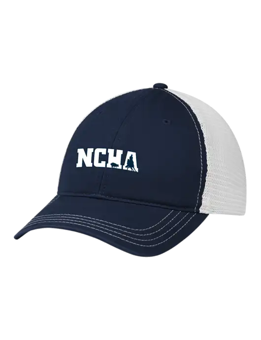Richardson 111 Garment Washed Trucker Cap Navy w/White Mesh w/NCHA Logo