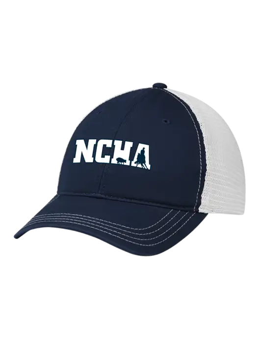 Richardson 111 Garment Washed Trucker Cap Navy w/White Mesh w/NCHA Logo