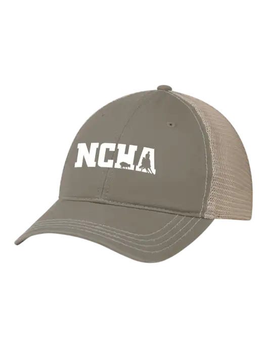 Richardson 111 Garment Washed Trucker Cap Medium Taupe w/Tan Mesh w/NCHA Logo