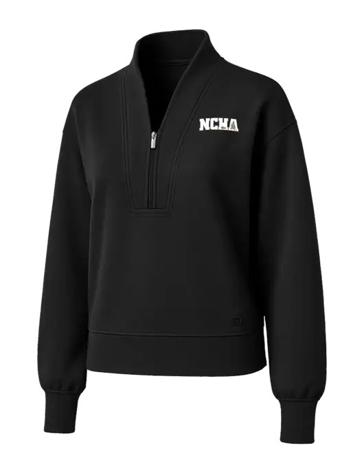 OGIO Womens Black Transcend 1/4-Zip w/NCHA Logo