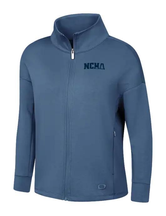 OGIO Womens Light Slate Blue Transcend Full-Zip w/NCHA Logo