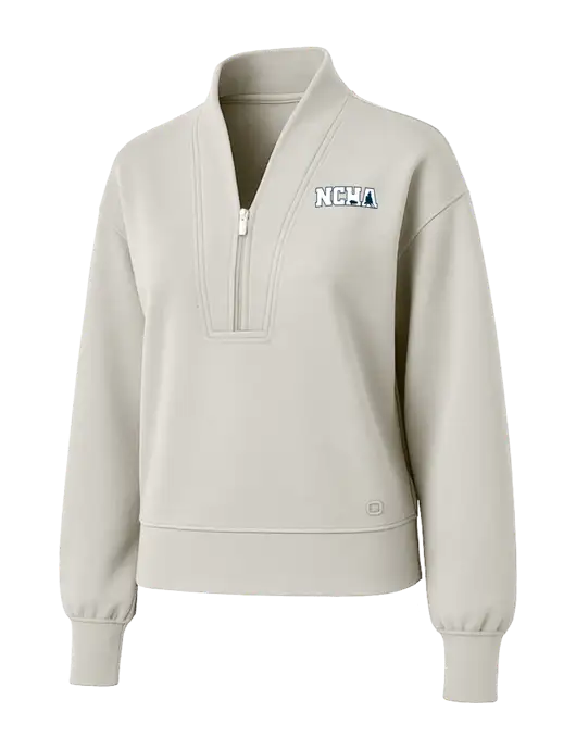 OGIO Womens Ivory Transcend 1/4-Zip w/NCHA Logo