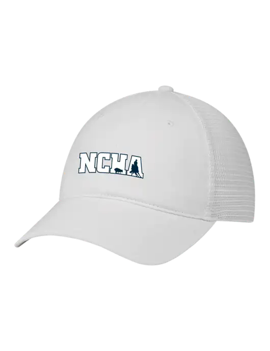 Richardson 111 Garment Washed Trucker Cap White w/White Mesh w/NCHA Logo