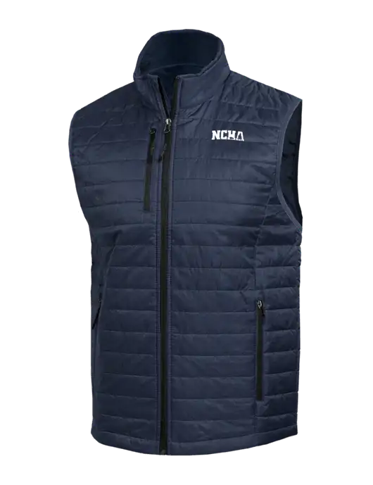 Packable Navy Puffy Vest w/NCHA Logo