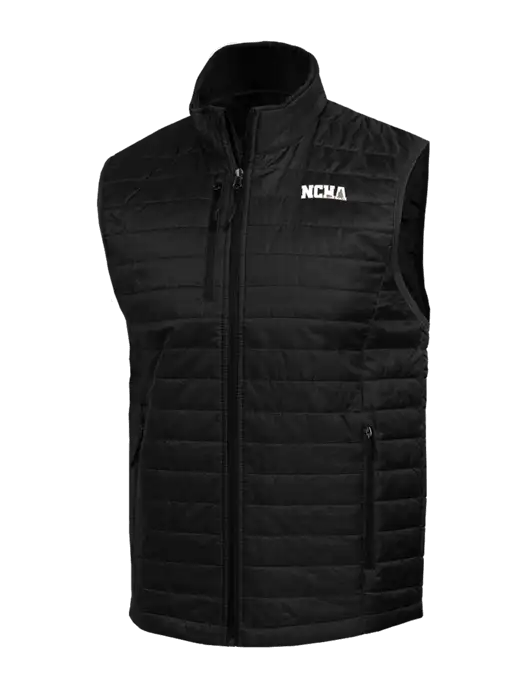 Packable Black Puffy Vest w/NCHA Logo